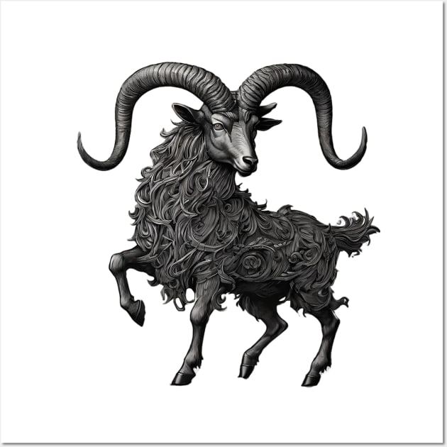 Mystic Reverie of Black Phillip Wall Art by AlexBRD